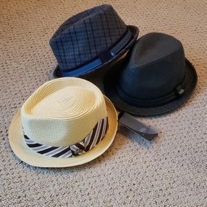NWT 3 Unisex Fedora Hats
